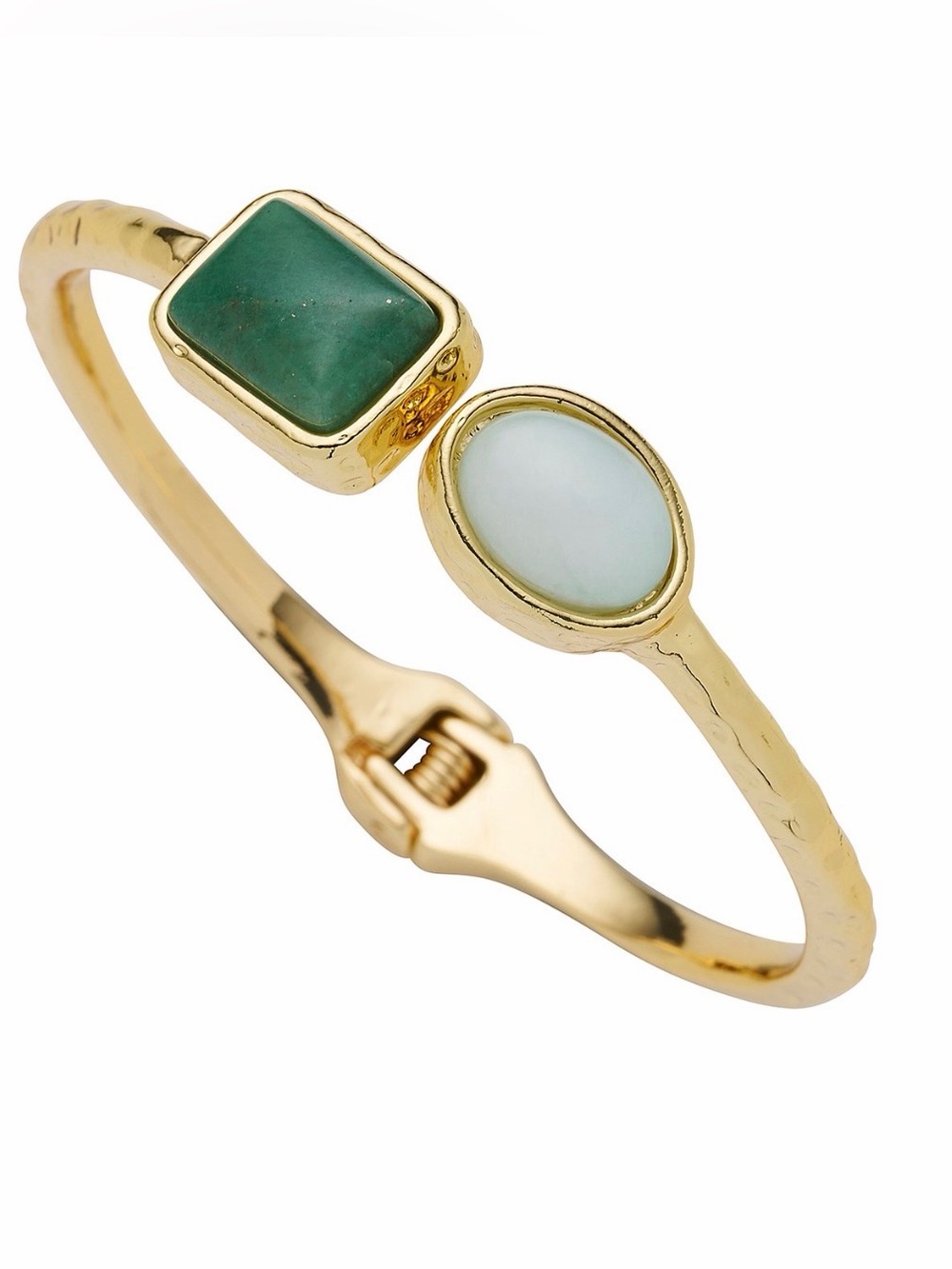 NWT 🩵💚 ATTERRI Semi Precious Duo Stone Bangle Bracelet